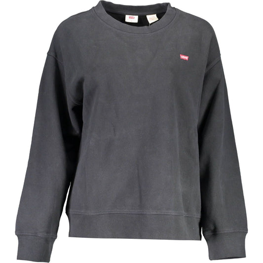 Levi's | Chic Black Cotton Long-Sleeved Sweatshirt| McRichard Designer Brands   