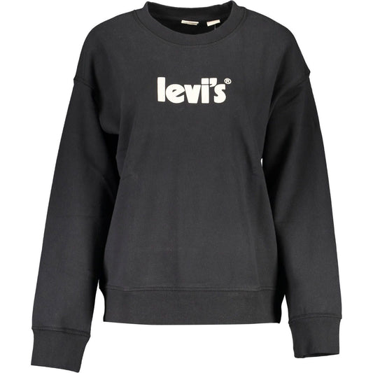 Levi's | Chic Black Cotton Logo Sweatshirt| McRichard Designer Brands   