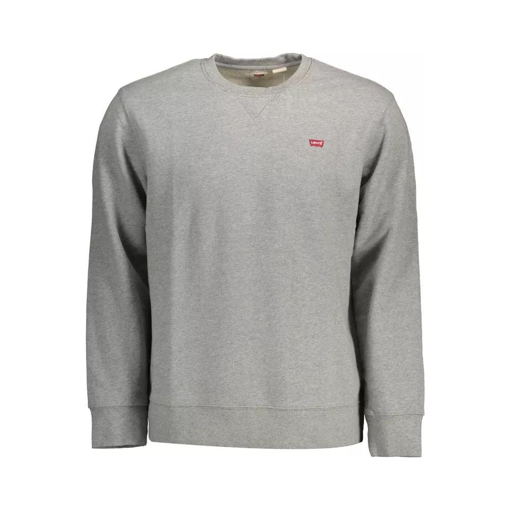 Levi's | Chic Gray Long-Sleeved Logo Sweatshirt| McRichard Designer Brands   