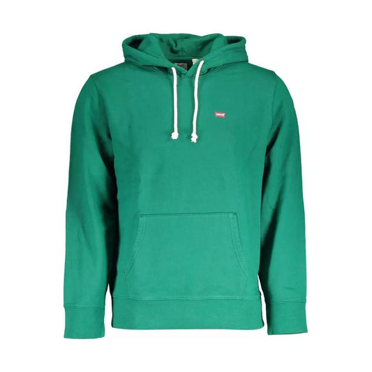 Levi's Green Cotton Hooded Sweatshirt with Logo green-cotton-hooded-sweatshirt-with-logo