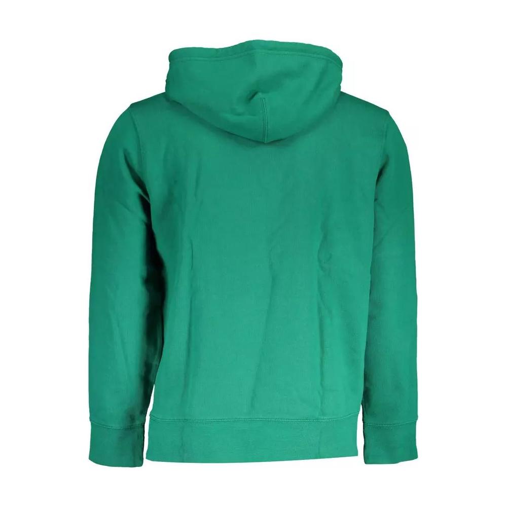 Levi's Green Cotton Hooded Sweatshirt with Logo green-cotton-hooded-sweatshirt-with-logo