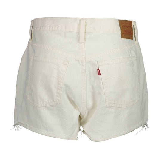 Levi's Chic White Denim Shorts with Classic Appeal chic-white-denim-shorts-with-classic-appeal