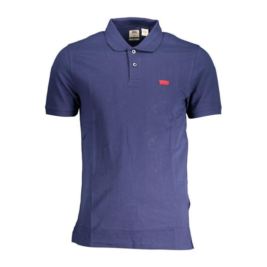 Svelte Blue Cotton Polo with Chic Logo Accent