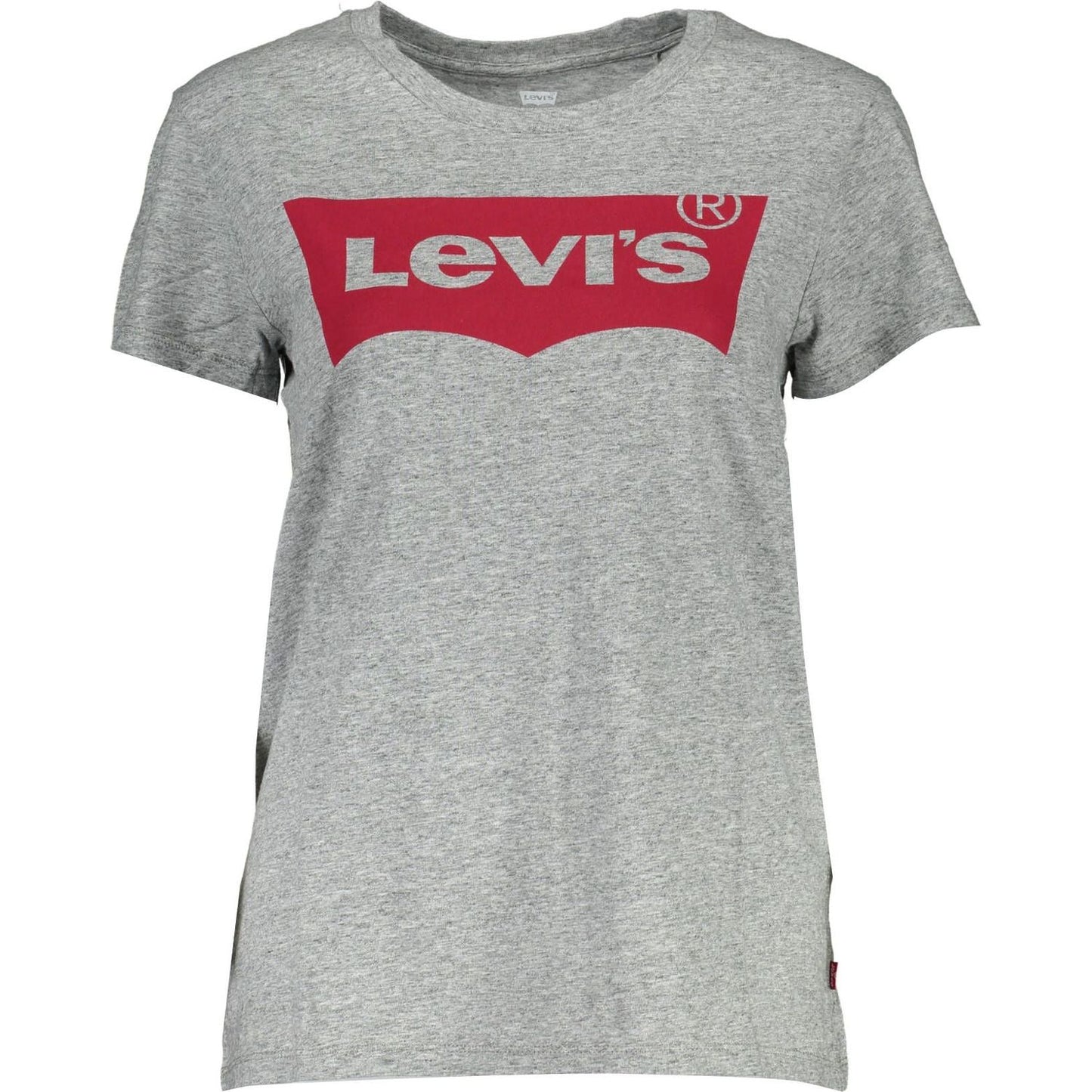 Levi's Chic Gray Printed Logo Cotton Tee for Women chic-gray-printed-logo-cotton-tee-for-women