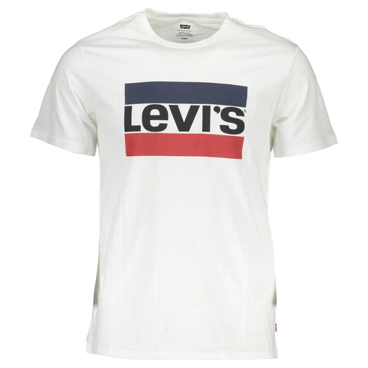 Levi's Crisp White Crew Neck Cotton Tee with Logo Print crisp-white-crew-neck-cotton-tee-with-logo-print