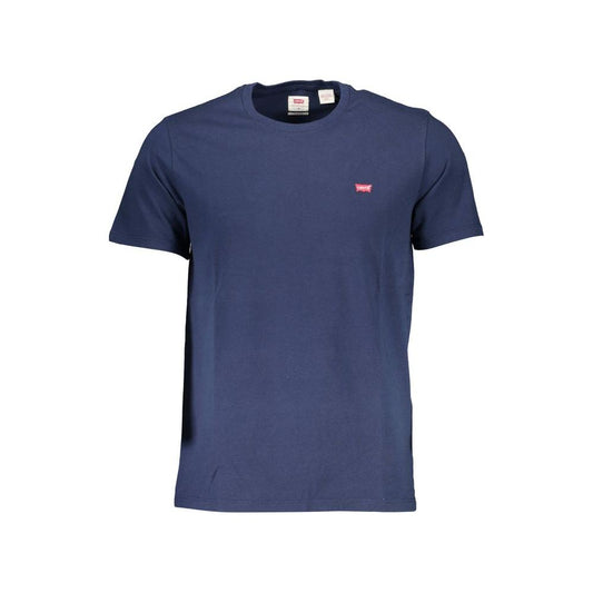 Classic Crew Neck Logo Tee in Blue