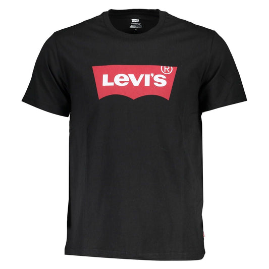 Levi's Sleek Black Cotton Crew Neck Tee sleek-black-cotton-crew-neck-tee