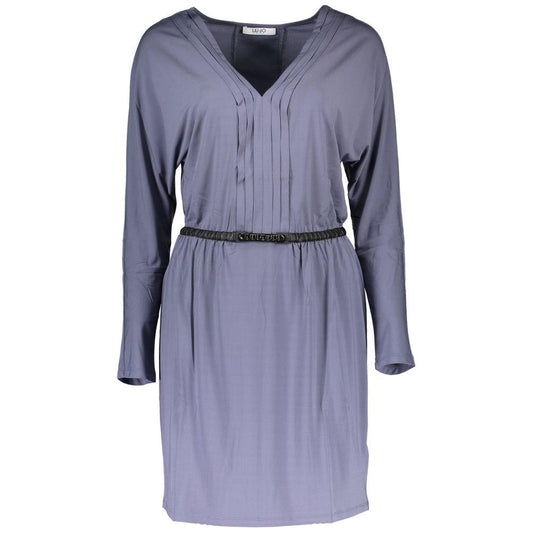 Elegant V-Neck Short Dress with Contrasting Details