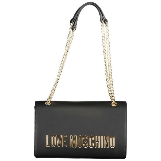 Love Moschino | Black Polyethylene Handbag| McRichard Designer Brands   