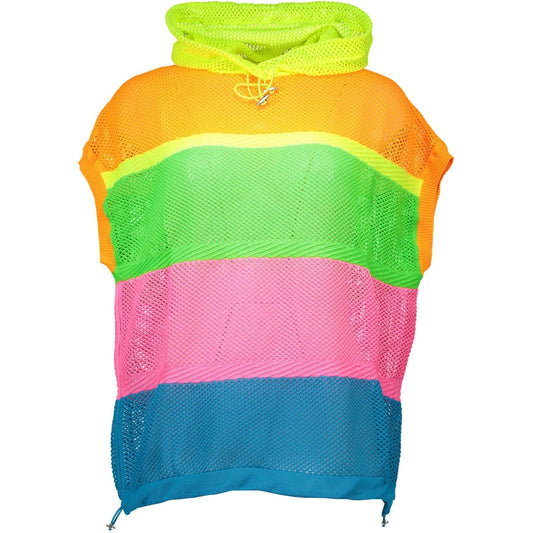 Chic Multicolor Hooded Sweater with Logo