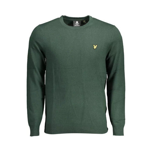 Lyle & Scott | Elegant Green Cotton-Wool Blend Sweater| McRichard Designer Brands   