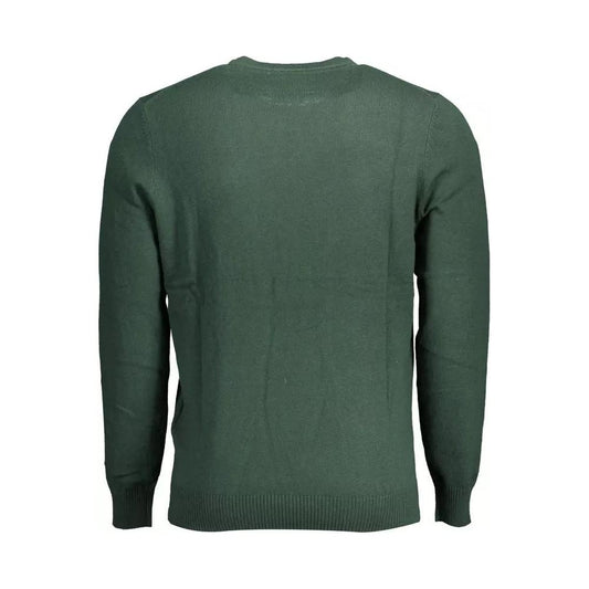 Lyle & Scott Elegant Green Cotton-Wool Blend Sweater elegant-green-cotton-wool-blend-sweater