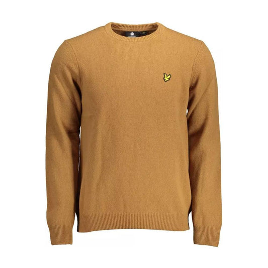 Lyle & Scott | Classic Wool Blend Brown Sweater| McRichard Designer Brands   