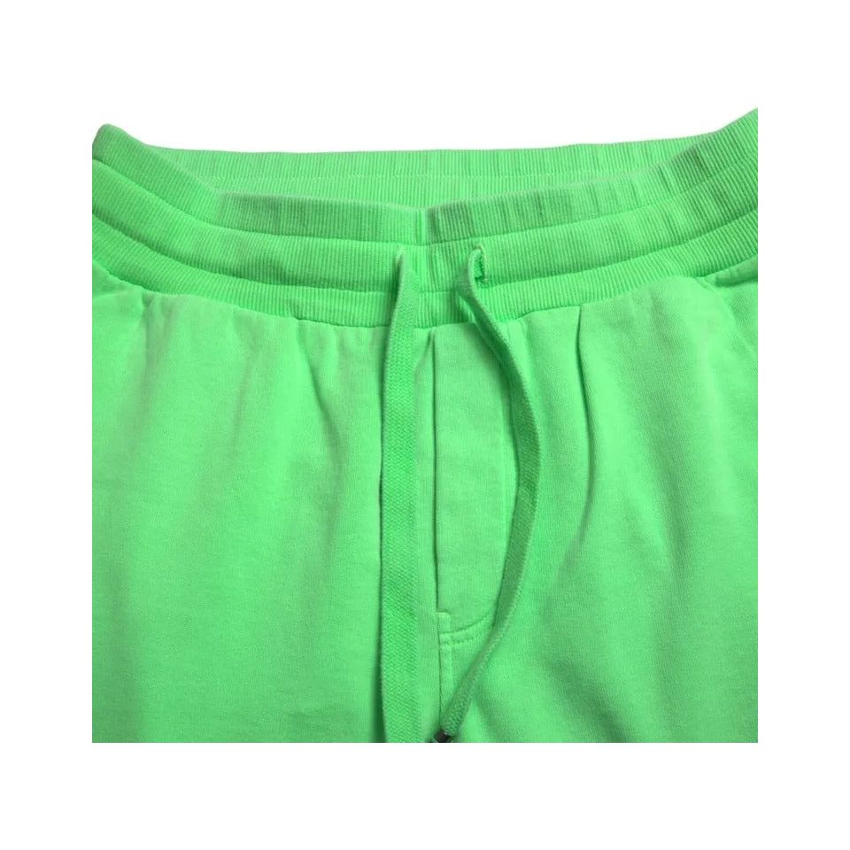 Neon Green Cotton Stretch Jogger Sweatpants Pants