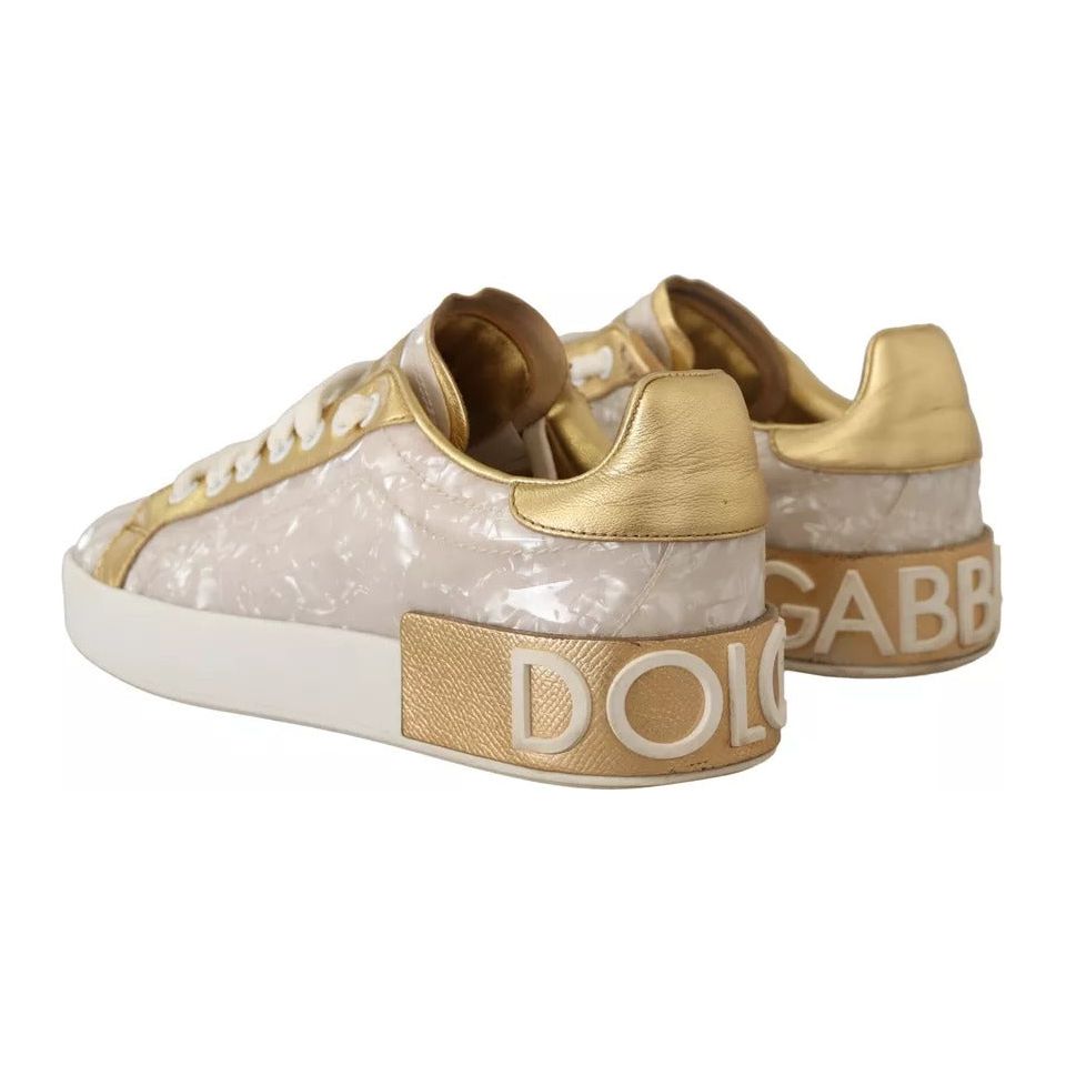 White Portofino Mother Of Pearl Sneakers Casual Shoes