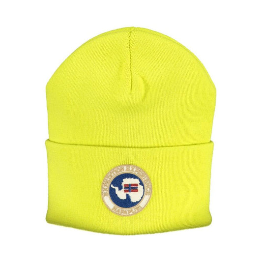 Napapijri Yellow Acrylic Hats & Cap yellow-acrylic-hats-cap