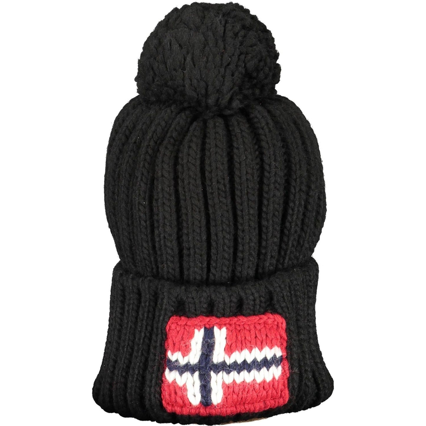 Napapijri Chic Pompon-Adorned Winter Hat black-wool-hats-cap