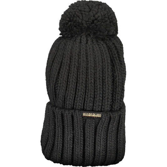 Napapijri | Black Wool Hats & Cap| McRichard Designer Brands   