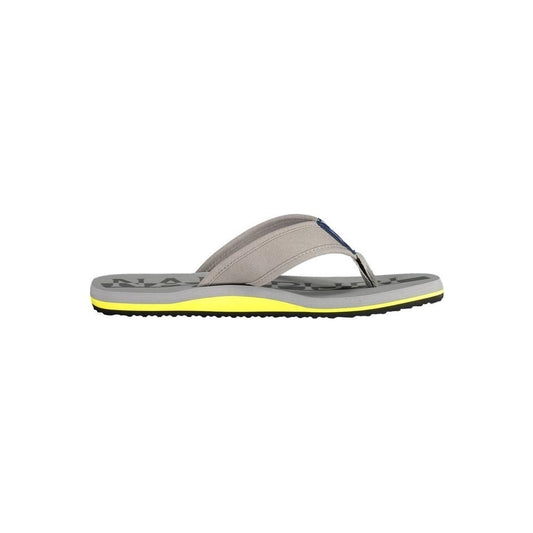 Napapijri Elegant Gray Thong Sandals with Logo Detail elegant-gray-thong-sandals-with-logo-detail