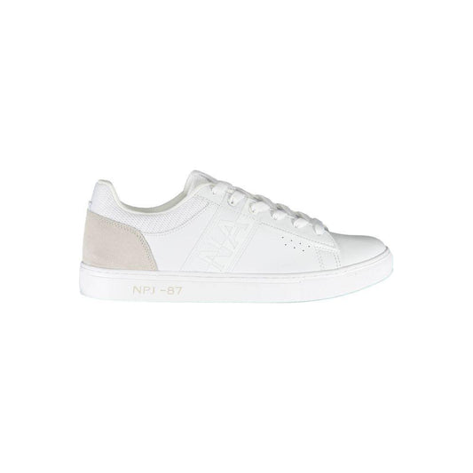Napapijri Elegant White Sneakers with Contrasting Details elegant-white-sneakers-with-contrasting-details