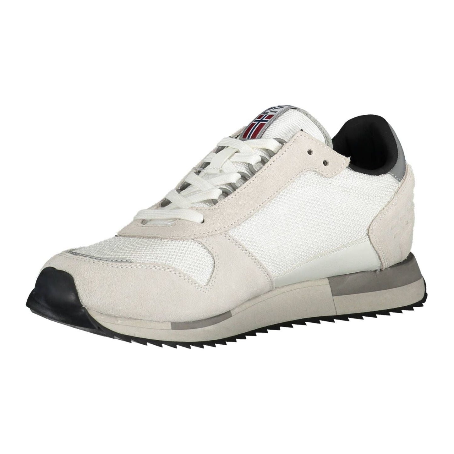 Napapijri Sleek White Sneakers with Contrasting Accents sleek-white-sneakers-with-contrasting-accents