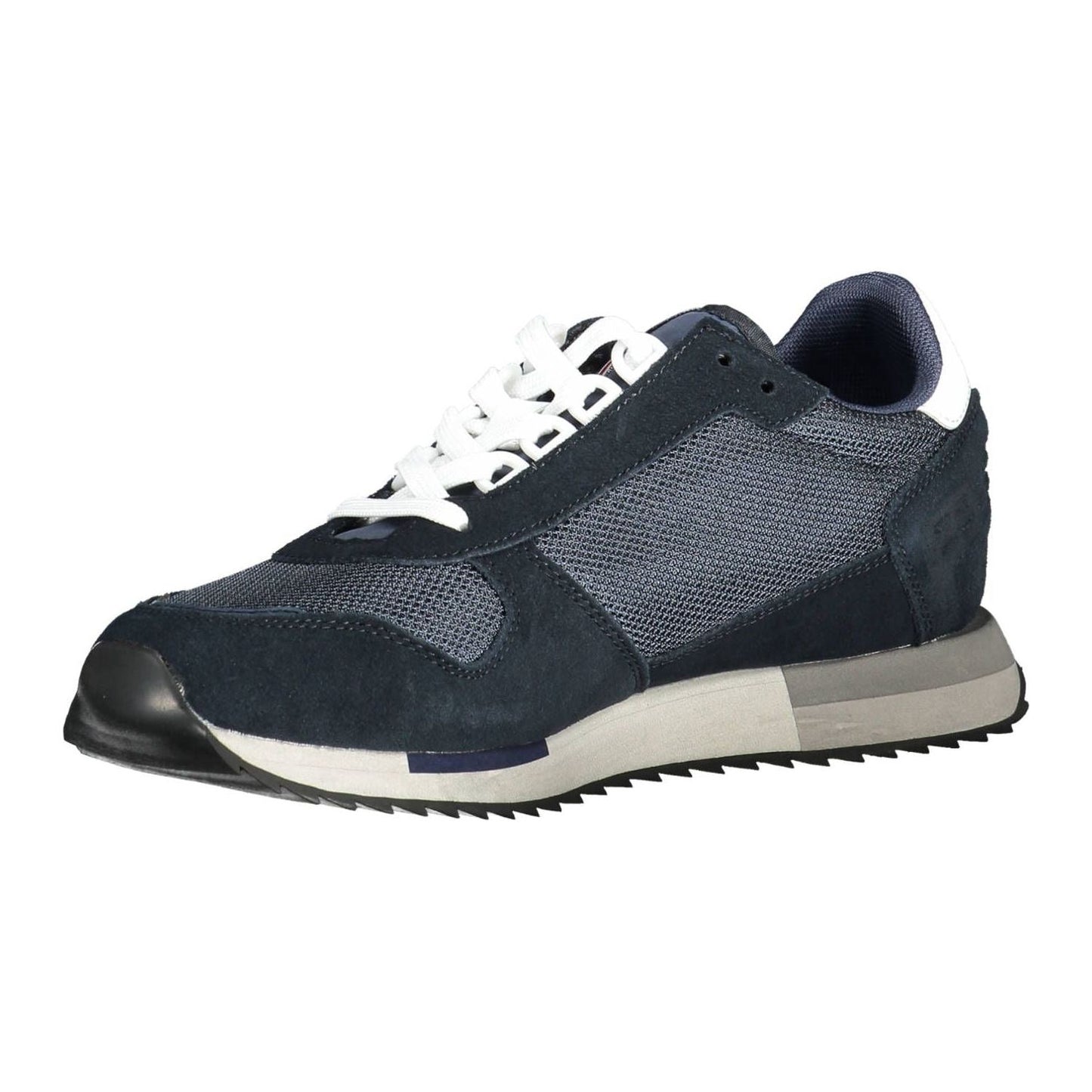 Napapijri Elegant Blue Lace-Up Sneakers With Logo Accent elegant-blue-lace-up-sneakers-with-logo-accent