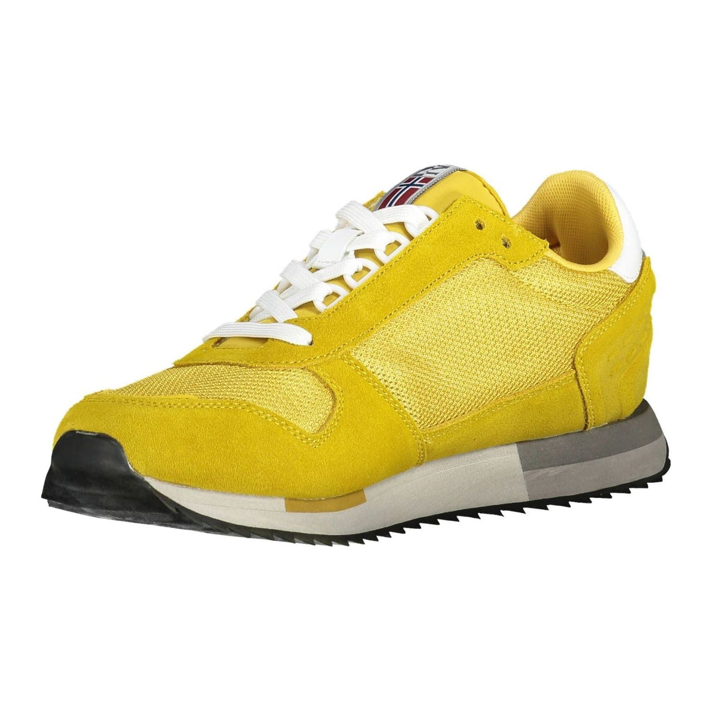 Napapijri Vibrant Yellow Lace-Up Sporty Sneakers vibrant-yellow-lace-up-sporty-sneakers