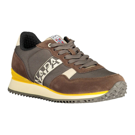 Chic Brown Lace-Up Sports Sneakers