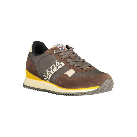 Chic Brown Lace-Up Sports Sneakers