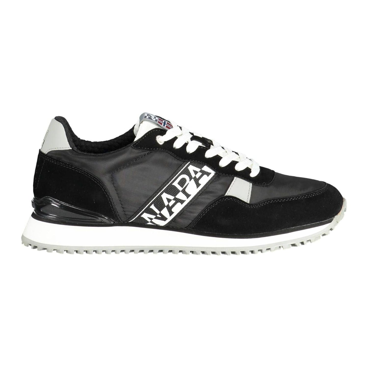 Napapijri Sleek Black Lace-Up Sports Sneakers sleek-black-lace-up-sports-sneakers