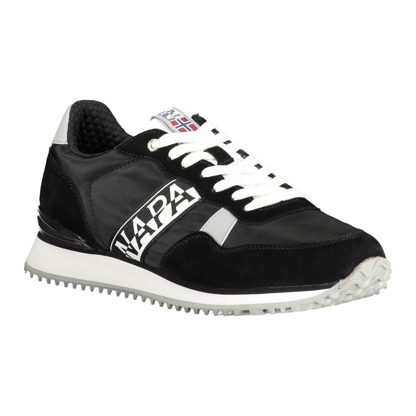 Napapijri Sleek Black Lace-Up Sports Sneakers sleek-black-lace-up-sports-sneakers