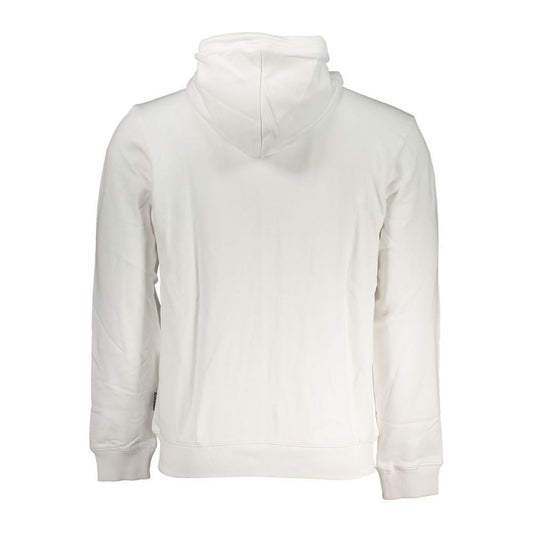 Napapijri Chic White Hooded Cotton Sweatshirt chic-white-hooded-cotton-sweatshirt-1