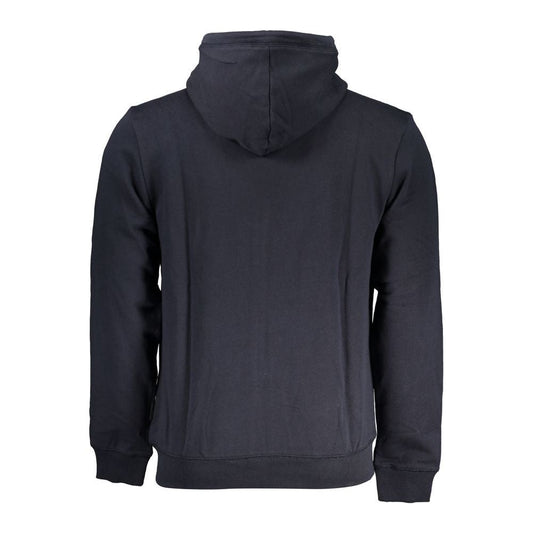 Napapijri | Blue Cotton Hooded Sweater with Logo| McRichard Designer Brands   