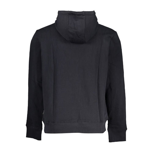 Napapijri Sleek Black Cotton Hooded Sweatshirt sleek-black-cotton-hooded-sweatshirt