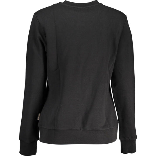 Napapijri Elegant Black Cotton Crew Neck Sweater elegant-black-cotton-crew-neck-sweater