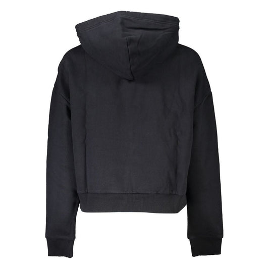 Napapijri Chic Black Fleece Hooded Sweatshirt chic-black-fleece-hooded-sweatshirt
