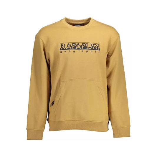 Napapijri Beige Cotton Sweatshirt with Central Zip Pocket beige-cotton-sweater-12