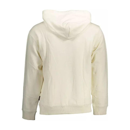 Napapijri Elegant White Cotton Hooded Sweatshirt white-cotton-sweater-67