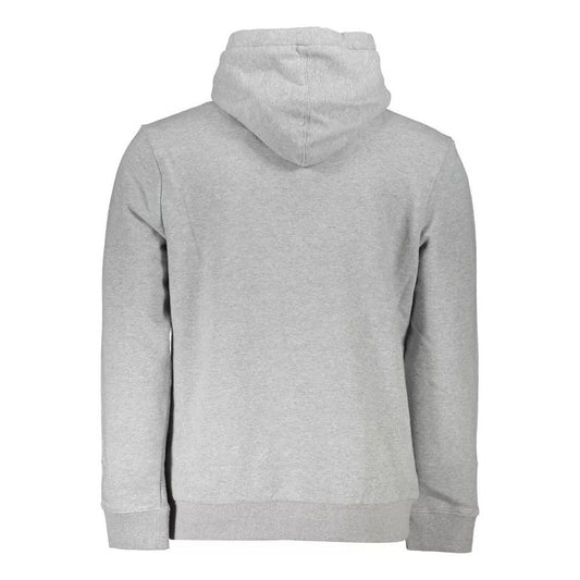 Chic Gray Half-Zip Hooded Sweatshirt