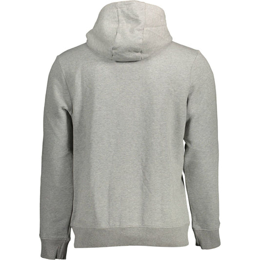 Napapijri Chic Gray Organic Cotton Blend Hoodie chic-gray-organic-cotton-blend-hoodie