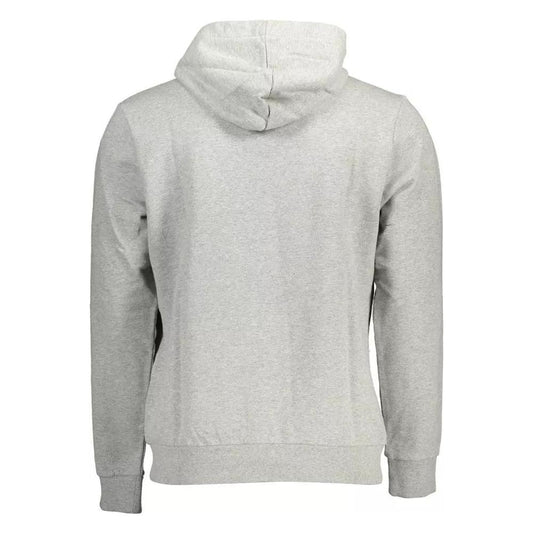 Elevated Gray Cotton Hooded Sweatshirt
