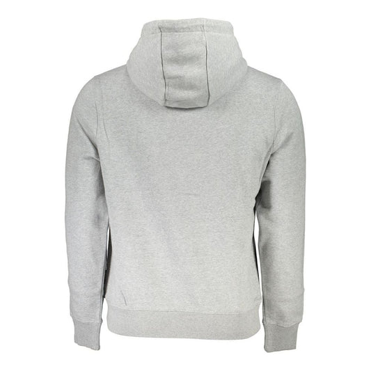 Chic Gray Hooded Fleece Sweatshirt