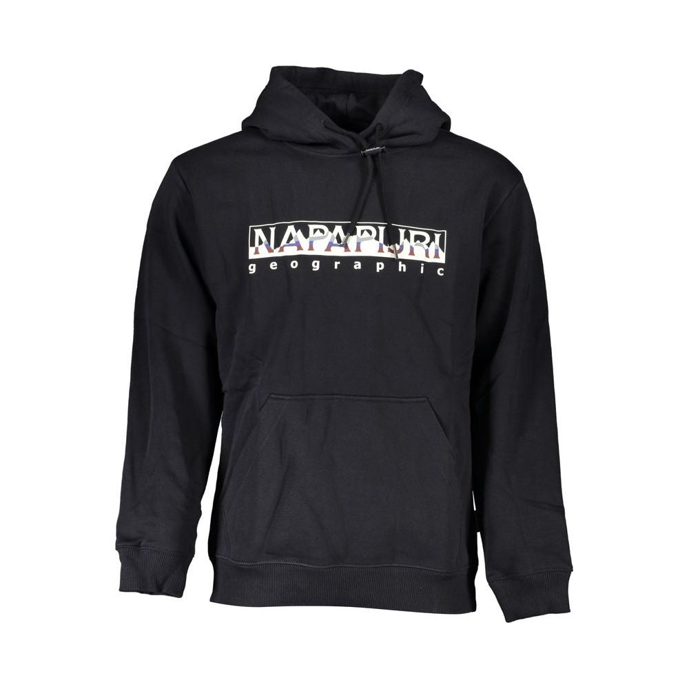 Napapijri Chic Black Hooded Fleece Sweatshirt chic-black-hooded-fleece-sweatshirt