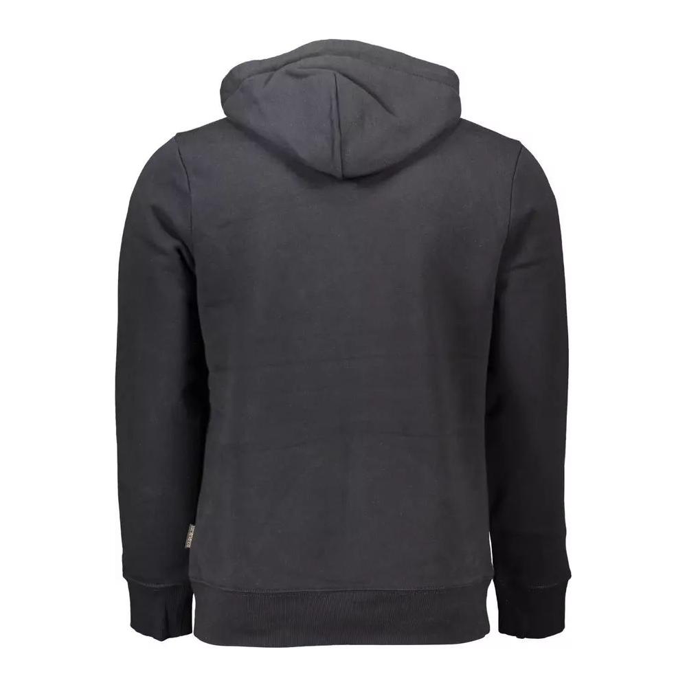 Napapijri Sleek Organic Cotton Hooded Sweatshirt black-cotton-sweater-73