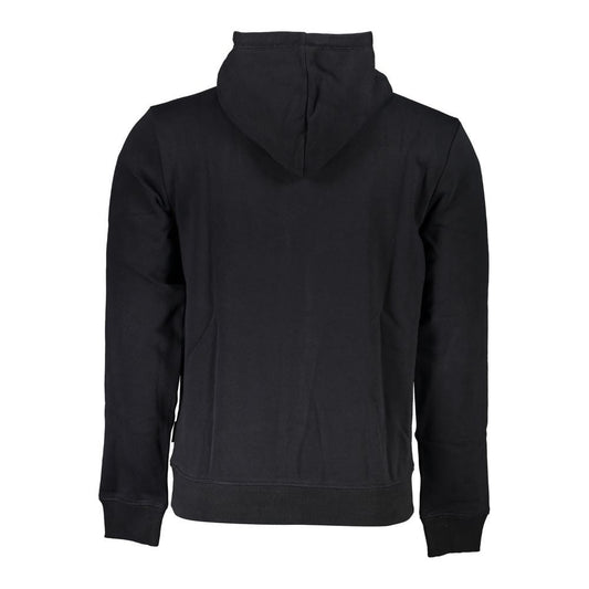 Napapijri Sleek Hooded Fleece Sweatshirt in Black sleek-hooded-fleece-sweatshirt-in-black
