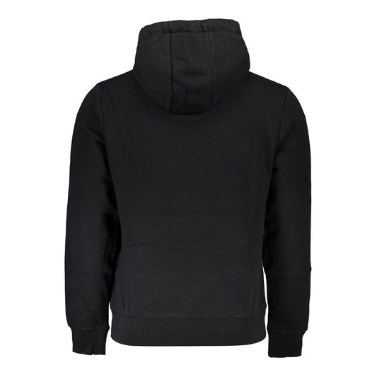 Sleek Black Hooded Sweatshirt with Logo