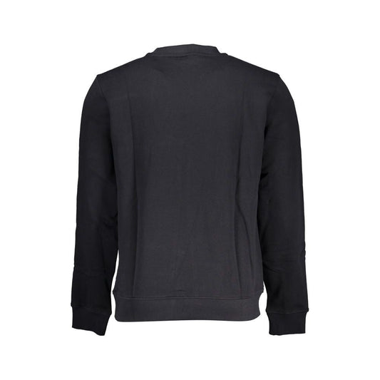 Napapijri Elegant Black Long Sleeved Crew Neck Sweatshirt elegant-black-long-sleeved-crew-neck-sweatshirt
