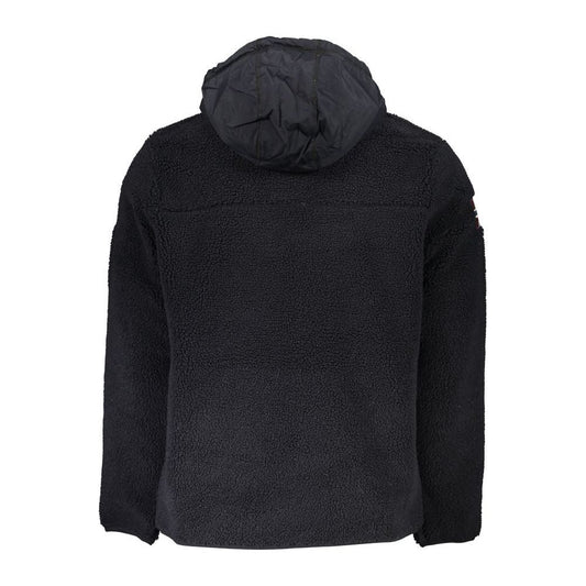 Napapijri Sleek Half-Zip Recycled Hoodie in Black sleek-half-zip-recycled-hoodie-in-black