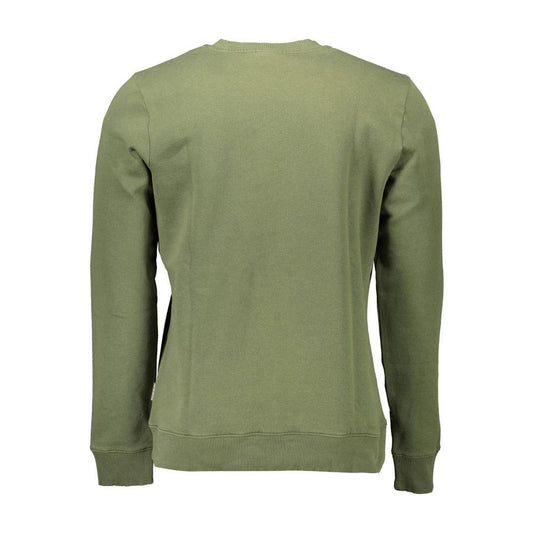 Napapijri Emerald Cotton Blend Crewneck Sweater emerald-cotton-blend-crewneck-sweater