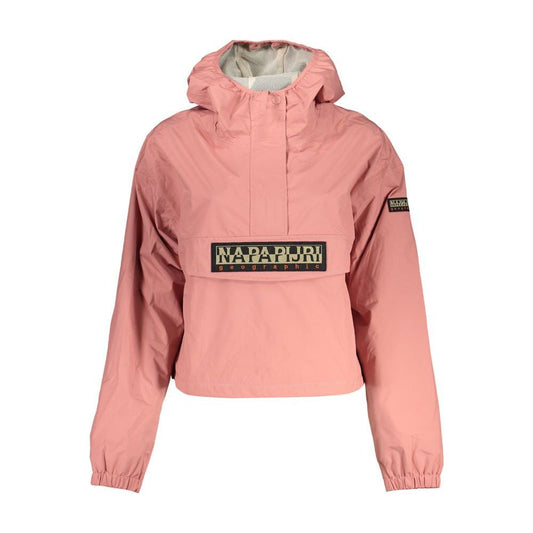 Elegant Pink Hooded Waterproof Sports Jacket
